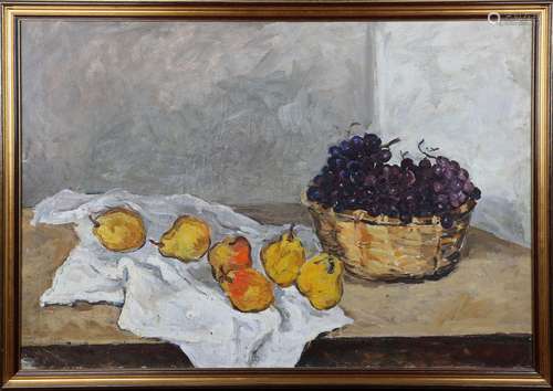 Nina Sergeevna Stenshinskaya - Still Life of Pears and Grape...