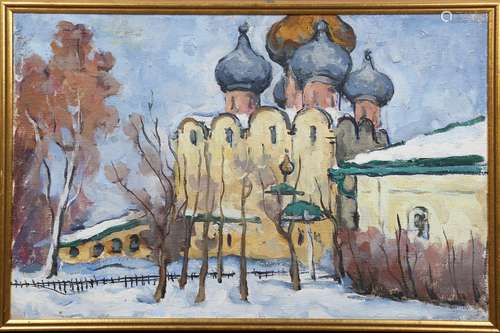 Grigorii Alexandrovich Sretinsky - Winter Landscape with Rus...