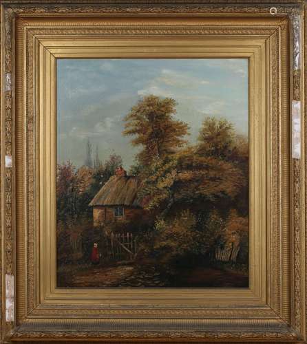 A.G. Poole, British School - Rustic Scene with Figure near a...