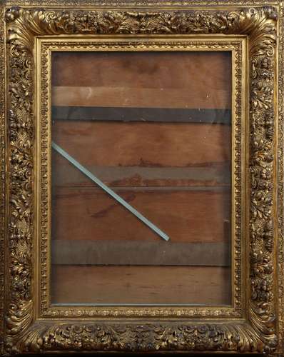 A 19th century gilt composition frame of deep and wide secti...