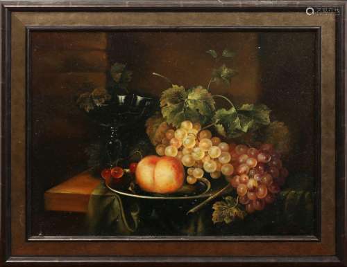 After Cornelius Johannes de Bruyn - Still Life with Fruit an...