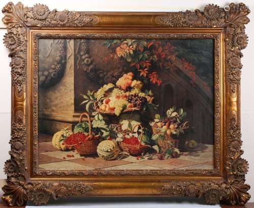 After William Hammer - Baskets of Summer Fruits, late 20th/e...