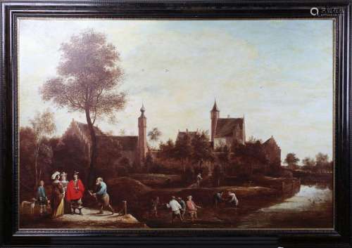 After David Teniers - A View of Het Sterckshof near Antwerp,...