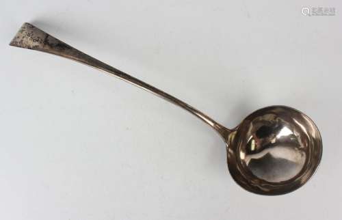 A George III silver Old English pattern soup ladle, London 1...