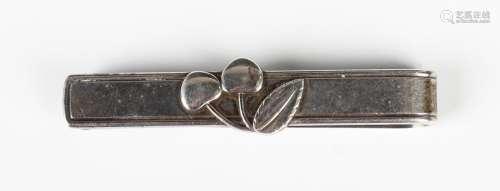 A Georg Jensen sterling silver tie clip, circa 1968, the fro...