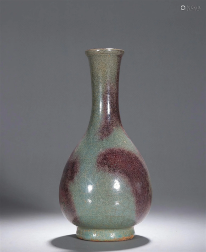 A Chinese Jun-Type Purple and Blue Glazed Porcelain Vase