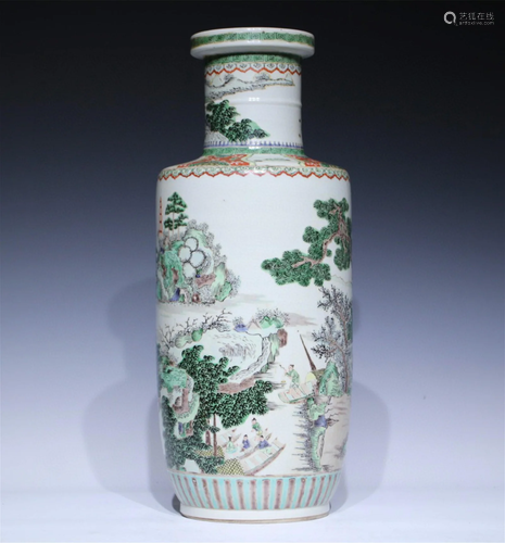 A Chinese Wu-Cai Glazed Porcelain Vase