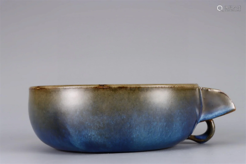 A Chinese Jun-Type Blue Glazed Porcelain Bowl