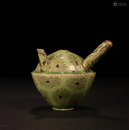 A Chinese Celadon Glazed Porcelain Water Drop