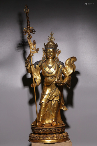 A Chinese Gilt Bronze Figure of Buddha