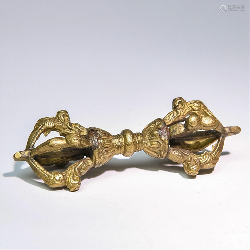 A Chinese Gilt Bronze Buddhist Instrument