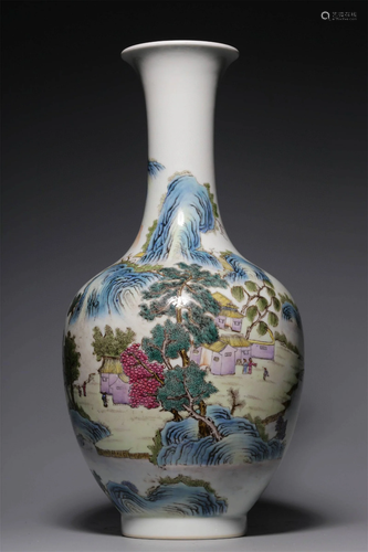 A Chinese Enamel Glazed Porcelain Vase