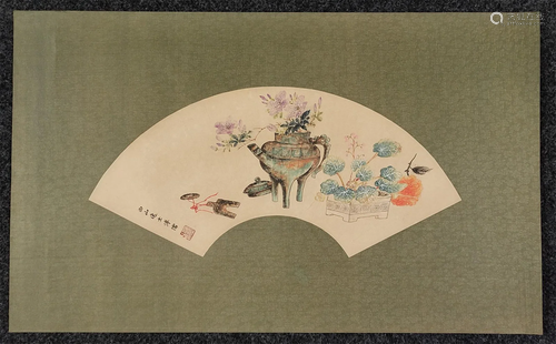 A Chinese Painting on Fan