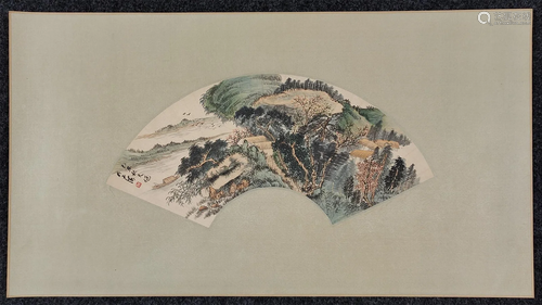 A Chinese Painting on Fan