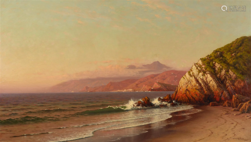 Raymond Dabb Yelland (1848-1900) The Golden Gate 28 x 48 in....