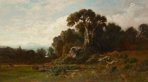 William Keith (1838-1911) Santa Barbara Hills 15 3/4 x 27 3/...