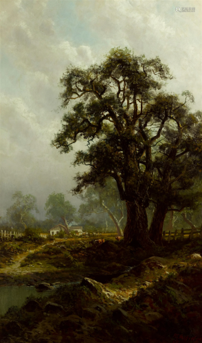 Ransome Gillet Holdredge (1836-1899) Valley Oak 50 x 30 in. ...