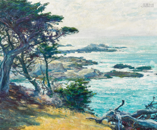 Guy Rose (1867-1925) Off Point Lobos 24 x 29 in. framed 33 x...