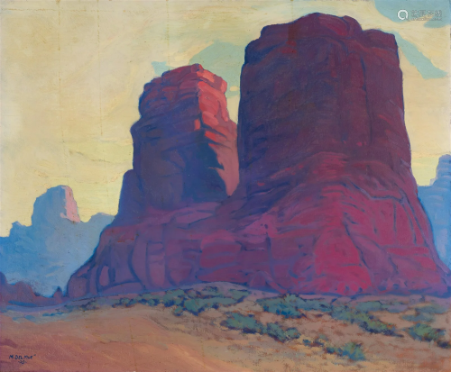 Maurice August Del Mue (1875-1955) Rock Towers 27 1/2 x 33 i...