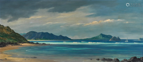 Lloyd Sexton, Jr. (1912-1990) Calm Seas in a Hawaiian Cove 2...
