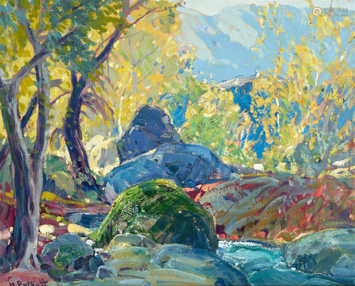 Hanson Puthuff (1875-1972) (In the Malibu) Sunny Glade 16 x ...