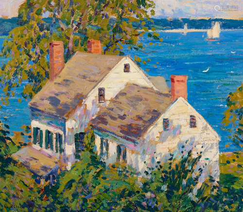 Eliot Candee Clark (1883-1980) Houses by the Bay, Cold Sprin...