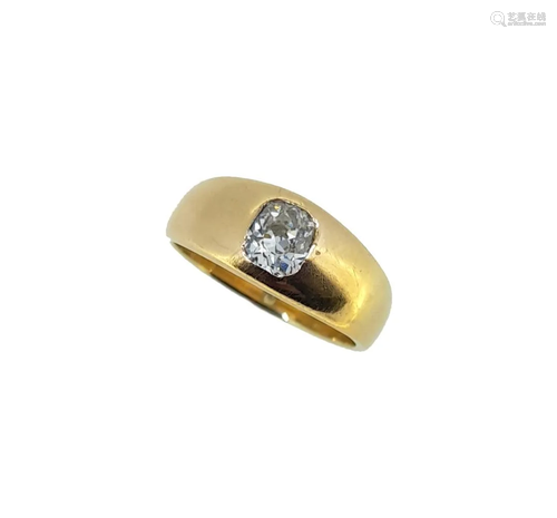 An 18ct gold single stone diamond ring,