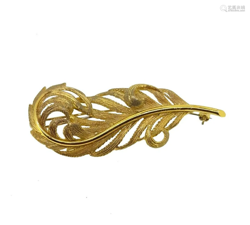 A fern brooch,