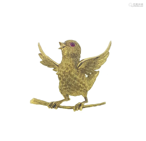 Garrard & Co - An 18ct gold brooch,