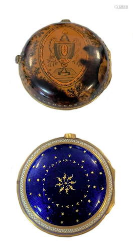 Two outer cases for pair cased pocket watches,