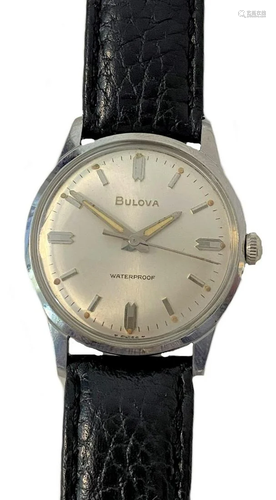 Bulova - A steel wristwatch,