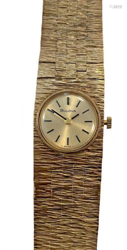 Bulova - A 9ct gold wristwatch,