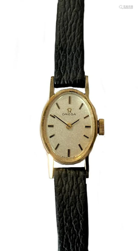 Omega - A 9ct gold wristwatch,