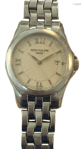 Patek Philippe - An 18ct gold 'Calatrava' wristwat...