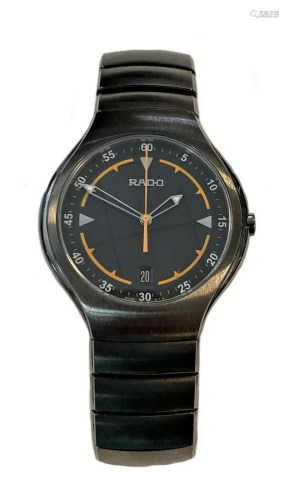 Rado - A grey ceramic 'Diastar True' wristwatch,