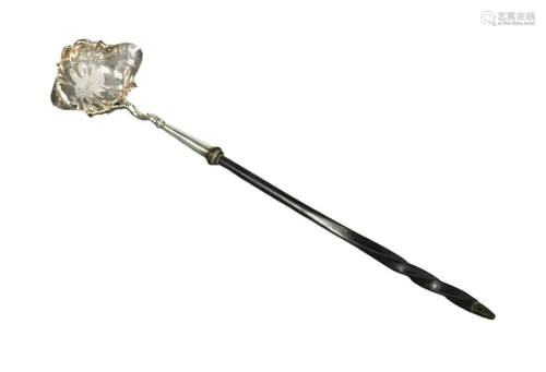 A George II silver punch ladle,