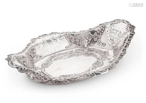 An Edward VII silver fruit basket, probable mark of Charles ...