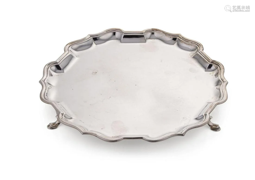 An Edward VII silver waiter,