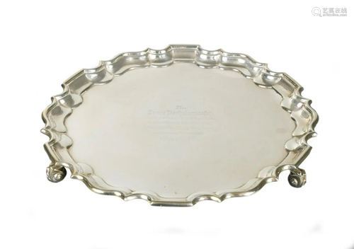 An Edward VII silver salver,