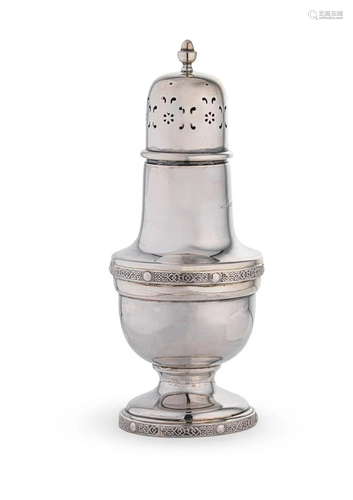 A George V silver caster,