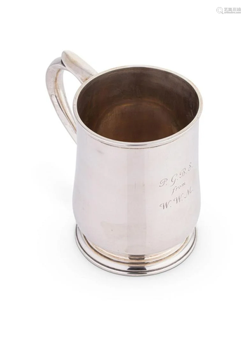 A George VI silver tankard,