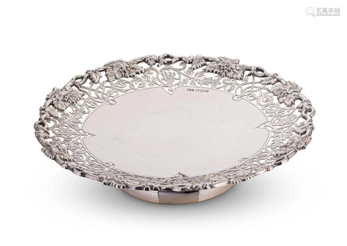 A mid 20th century silver standing dish,