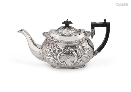 Chester - A Victorian silver teapot,