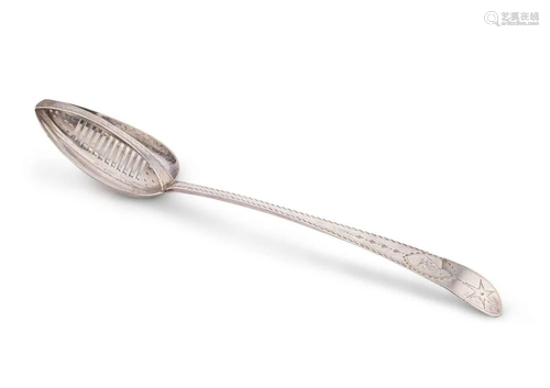 Dublin- A George III 18th century silver straining spoon,