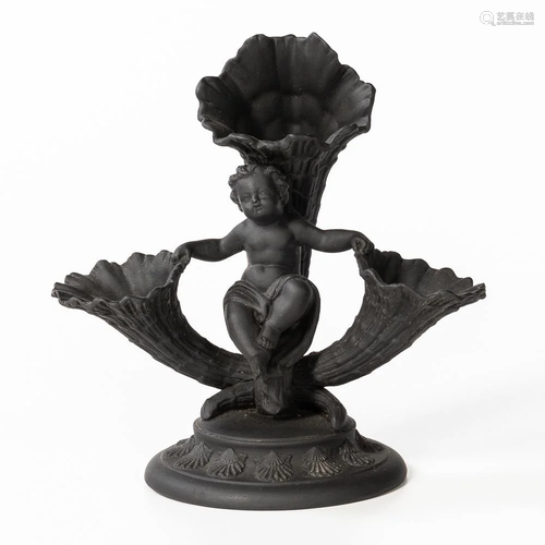 Wedgwood Black Basalt Cherub Vase