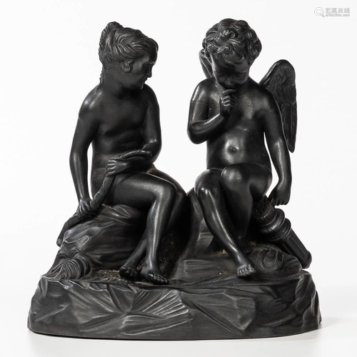 Wedgwood Black Basalt Cupid and Psyche