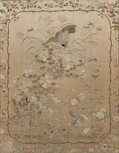 Chinoiserie Decorated Silk Embroidery