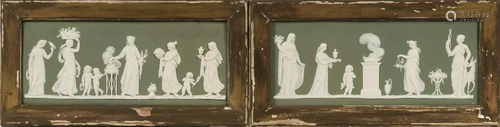 Pair of Wedgwood Green Jasper Dip Plaques