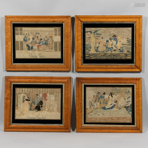 Four Framed Wool Pictures