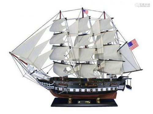 Wooden USS Constitution Tall Model Ship 32"